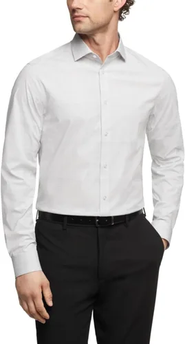 Vista 13 de Calvin Klein Camisa de vestir para hombre, no plancha, elástica, ajustada, a cuadros Acua Multi