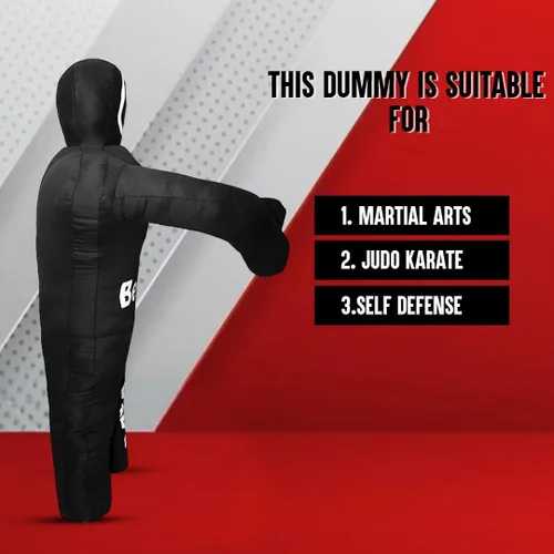 Vista 6 de MMA Grappling Dummy- Saco de boxeo para niños lucha libre BJJ Judo Karate Lanzamiento Autodefensa Boxeo Jiu Jitsu brasileño Dummies - Sin relleno