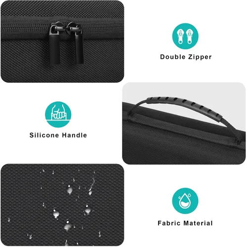 Vista 6 de Canboc Hard Carrying Case for Logitech G Cloud Gaming Handheld, Zipper Mesh Bag fit Power Adaptor, USB Cable, Portable Gaming Console Bag, Portable