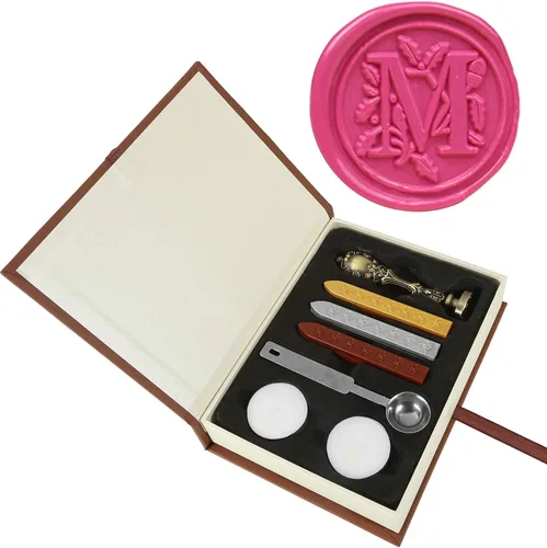 Vista 14 de Yoption Classic timbre para estampar en cera, 26 letras de la A a la Z, retro, s