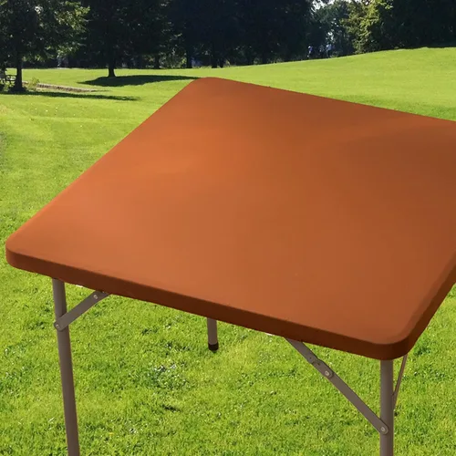 Vista 10 de Mantel cuadrado de elastano ajustable de 34 x 34 pulgadas, mantel elástico plegable para tarjetas de picnic, mantel elástico para mesa de patio
