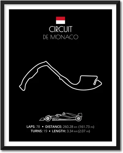Vista 19 de Custom Car Posters Póster hecho a mano compatible con Autodromo Enzo e Dino Ferrari (Imola, Italia), póster de pista de carreras diseñado