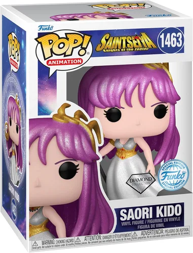 Vista 2 de FUNKO POP! ANIME: Saint Seiya Athena (Saori Kido) en la colección Diamond Glitter (exclusivo de AE)