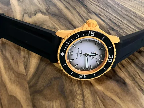 Vista 5 de Ocdin Correa de reloj de 0.866 in para Blancpain X Swatch Correa de repuesto de silicona con llave hexagonal compatible con Bioceramic SCUBA Fifty