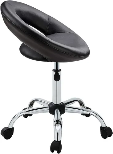 Vista 7 de DUHOME Taburete de trabajo WY-171XF Crescent Silla giratoria ajustable con ruedas (negro)