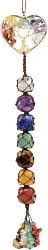 Vista 15 de Adornos colgantes de cristal hechos a mano para ventana de automóvil, 7 chakras, decoración del hogar, adorno de Feng Shui, yoga, meditación