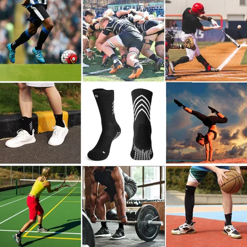 Vista 7 de GOGOGOAL Calcetines de fútbol antideslizantes con agarre para hombres y mujeres, calcetines de entrenamiento atléticos antideslizantes, para rugby