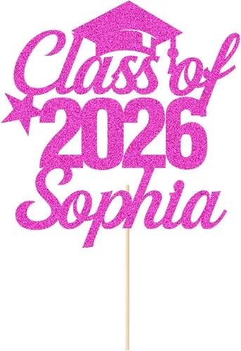 Vista 11 de Decoración personalizada para tartas de graduación de clase de 2026, regalos de graduación, felicitaciones, decoración para tartas, decoración