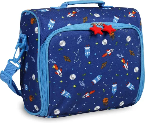 Vista 11 de J World New York Casey - Lonchera pequeña para adultos. Lonchera aislada de tamaño mediano para niños, color negro, 9.5 x 10 x 3.5 pulgadas
