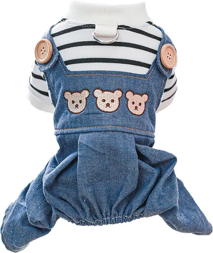 Vista 7 de Ropa para perros de verano con lazo, camisas elegantes para mascotas para perros pequeños, niños y niñas, cachorros, overol clásico, traje clásico