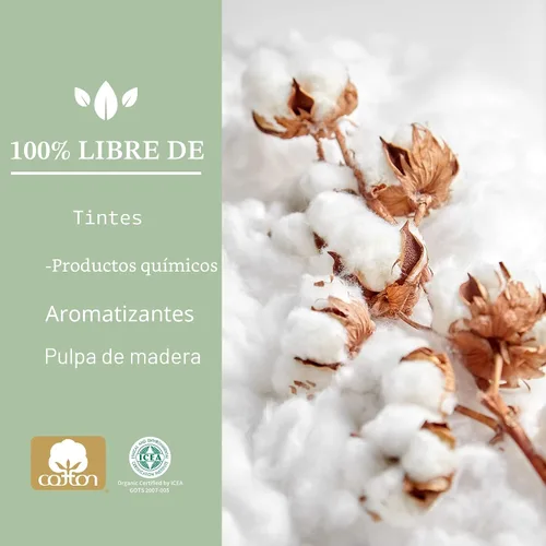 Vista 3 de Organyc Bolas de algodón 100% orgánico para pieles sensibles, 100