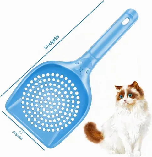 Vista 2 de Cuchara de arena para gatos, 3 unidades, mango largo, pala profunda, pala para gatos, pala para arena y limpieza de inodoros