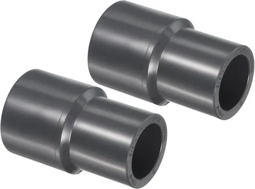 Vista 21 de PATIKIL UPVC Reductor de tubería de montaje de 1-1/2 "x 1" Socket Schedule 80, conector adaptador de acoplamiento recto, gris