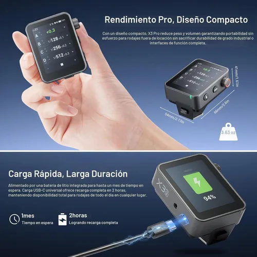 Vista 9 de Godox X3 Pro S - Transmisor de disparador de flash inalámbrico para Sony