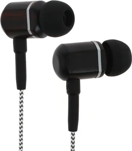 Vista 9 de Symphonized MTRX 2.0 - Auriculares intrauditivos de madera con micrófono y control de volumen, aislamiento de ruido, auriculares con cable