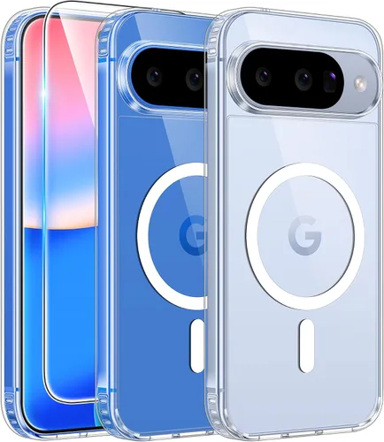 Vista 34 de FNTCASE Funda magnética para Samsung Galaxy Z Fold 7 con protección de bisagra Protector de pantalla, anti amarillento, cubierta de célula