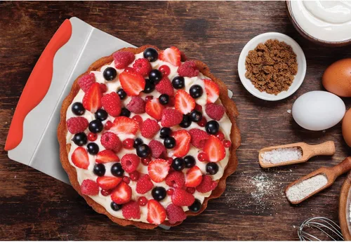 Vista 5 de Mrs. Anderson's Baking Espátula gigante para tartas, acero inoxidable con mango de silicona antideslizante