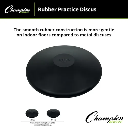 Vista 5 de Champion Sports Rubber Practice Discus