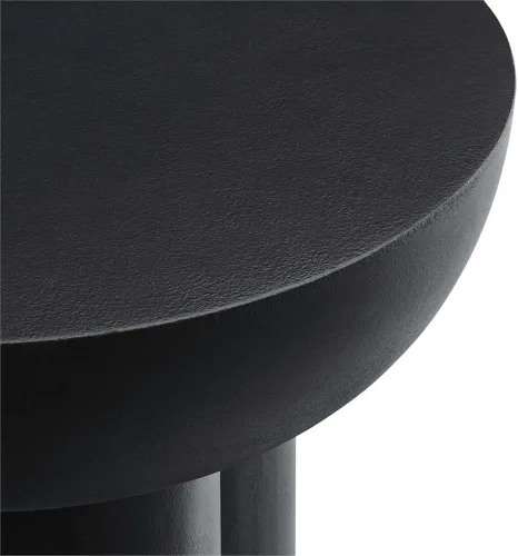 Vista 7 de Modway EEI-6761-BLK Caspian - Mesa auxiliar redonda de hormigón, color negro