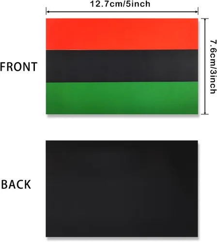 Vista 2 de JBCD Calcomanía magnética de la bandera afroamericana africana, imán de liberación negra, para automóvil, SUV, camión, paquete de 3, 3 x 5 pulgadas