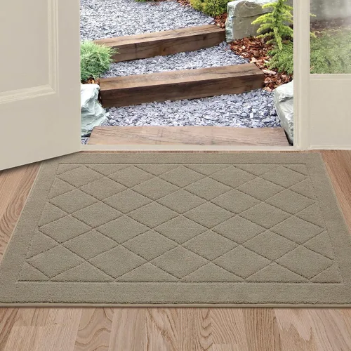 Vista 21 de BEQHAUSE - Tapete para puerta de 20 x 32 pulgadas, antideslizante, color beige