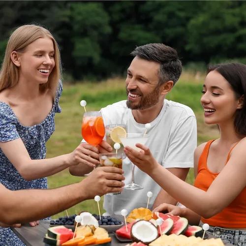 Vista 7 de Aodaer 120 palillos de cóctel de golf, palillos de dientes con temática de golf de 4.72 pulgadas para aperitivos, sándwich de frutas desechables