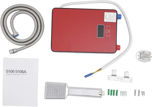Vista 5 de Calentador de agua instantáneo sin tanque de 6500 W, calentador de agua eléctrico para debajo del fregadero con pantalla LED, calor rápido de 3