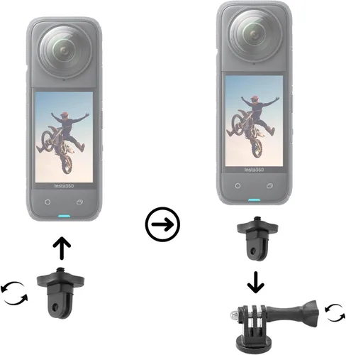 Vista 5 de Insta360 Paquete estándar de cámara de acción X4 Air 360 Lente dual ligera impermeable 8K Sistema de estabilización para viajes, ciclismo
