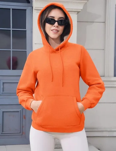Vista 30 de MAGCOMSEN Sudaderas con capucha para mujer, con forro de sherpa, de vellón, para invierno, cálido, pesado, de algodón, con bolsillo