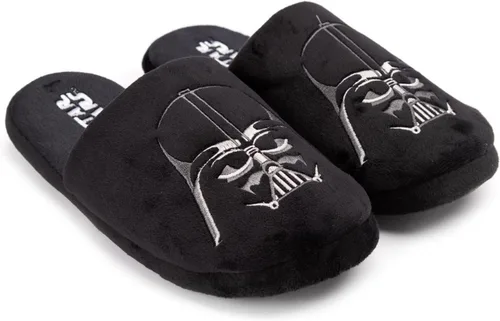 Vista 5 de STAR WARS Pantuflas para hombre Darth Vader Dark Side Poliéster Zapatos para casa, Negro