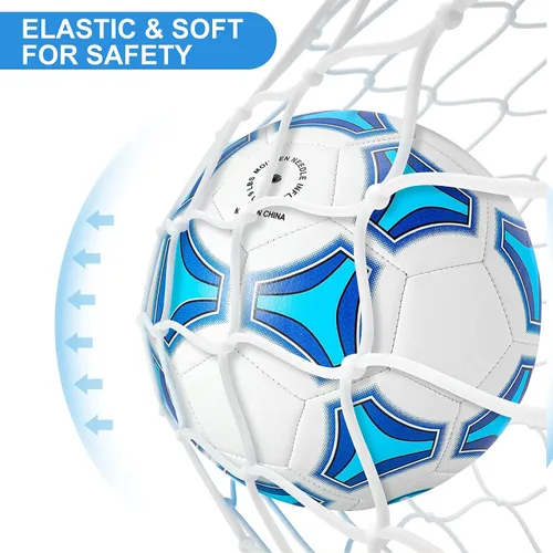 Vista 5 de STEEFAN Balón de Fútbol Tamaño 3/4/5 para Niños Juego al Aire Libre, Balón de Fútbol que Cambia de Color con Red de Transporte, Balón