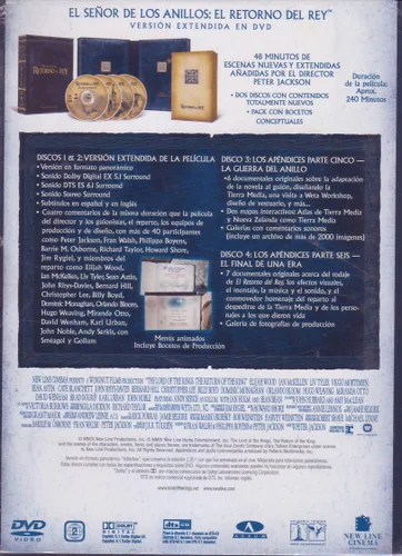 Vista 2 de El Señor De Los Anillos El Retorno Del Rey (Ver. Extendida) DVD