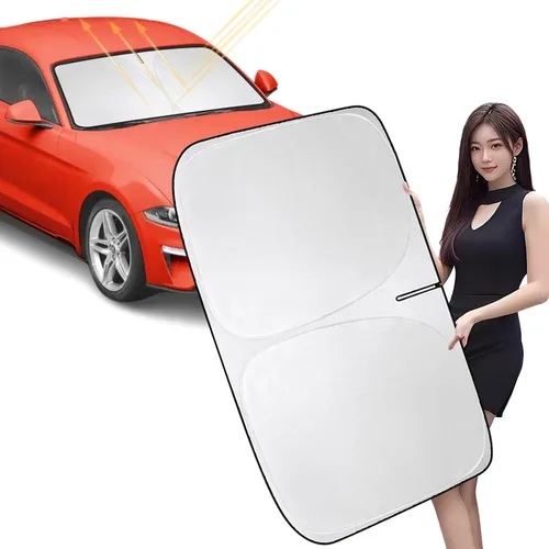 Vista 13 de Parasol para parabrisas de automóvil para bloquear los rayos UV, protector de visera solar, parasol para ventana delantera compatible con Bronco 2/4
