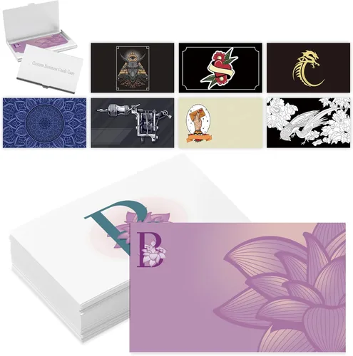 Vista 9 de Tarjetas de visita comerciales personalizadas con logotipo, personalizadas imprimibles de doble cara, tarjetas de visita personalizables 1000 500