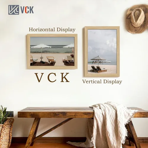 Vista 339 de VCK Marcos para póster de madera maciza de 22.375 x 34 pulgadas, marco de fotos A1 negro con montaje en pared, paquete de 3