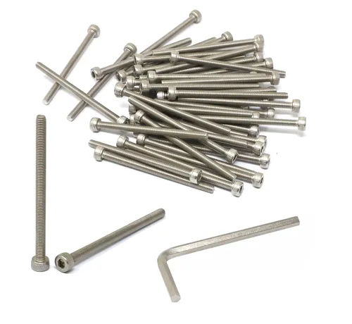 Vista 229 de iexcell Kit de tornillos de cabeza hexagonal de acero inoxidable 304, 100 unidades M2 x 0.157 in, paso de rosca de 0.016 in
