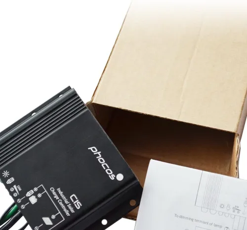 Vista 5 de Phocos Controlador de carga solar IP68 de 10 amperios, regulador de trabajo automático de 12/24 VCC, sistema de luz solar fuera de la rejilla