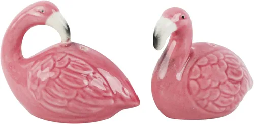 Vista 12 de Salero y pimentero de cerámica con diseño de pájaros para coleccionistas, decoración de cocina - Jaula de pájaros Tortolitos rosados
