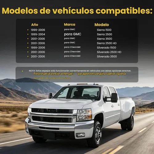 Vista 3 de OCPTY Par de espejos de remolque para camioneta de repuesto para Chevy