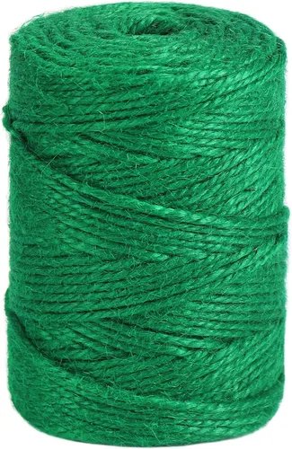 Vista 10 de Tenn Well Cordel de yute gris, cuerda de 328 pies de grosor de 0.118 in de grosor para envolver regalos, manualidades, embalaje, jardinería