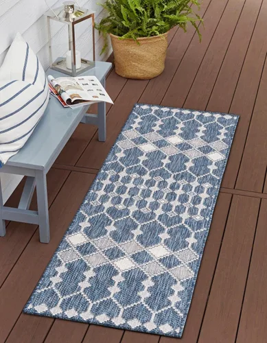 Vista 30 de Unique Loom Outdoor Trellis Collection - Alfombra de área - Traliccio (2 pies 2 pulgadas x 3 pies 1 pulgada, rectangular, carbón/marfil)