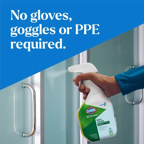 Vista 5 de CloroxPro Clorox EcoClean - Botella de spray limpiador de vidrio, 32 onzas líquidas, paquete de 9 (el paquete puede variar)