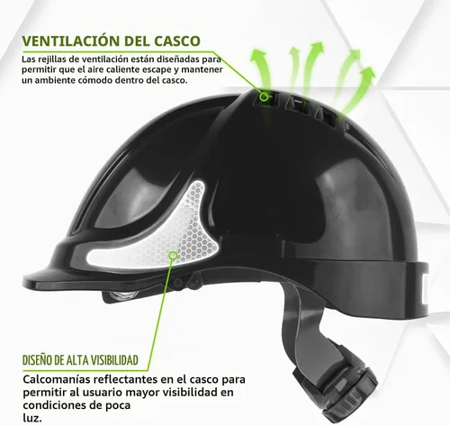 Vista 6 de GREEN DEVIL Casco protector de seguridad para motosierra, casco forestal con visera integrada de malla, protector facial de malla, orejeras 4 en 1