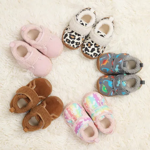 Vista 6 de Centipede Demon Pantuflas para niñas y niños pequeños peludos, zapatos de casa, zapatos cálidos para interiores y bebés, pantuflas de invierno