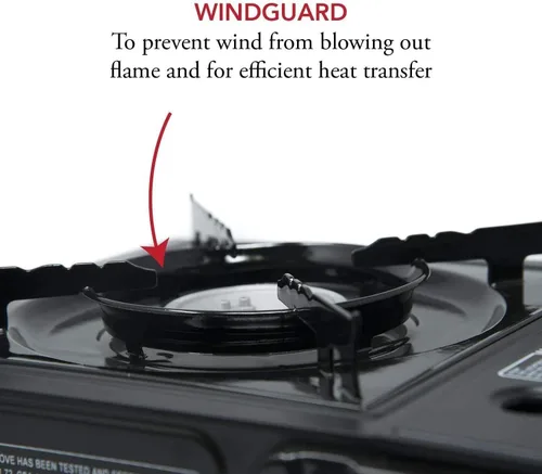Vista 10 de Estufa portátil de butano Gas One con estuche: encendido automático, control preciso del calor - para acampar, tailgating y cocinar al aire libre