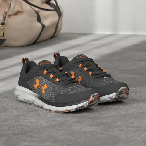 Vista 3 de Under Armour Mens Charged Assert 9 Marble Running Shoe Negro (002)/Naranja Blaze