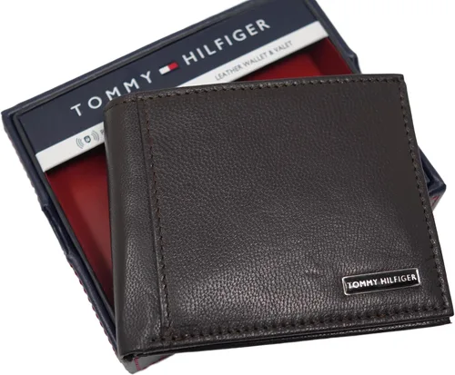 Vista 2 de Tommy Hilfiger Billetera de cuero para hombre