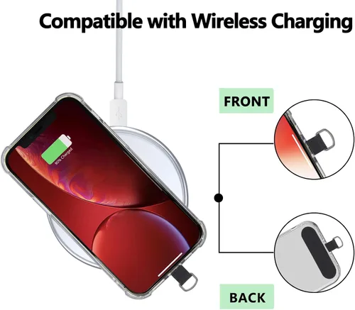 Vista 5 de Cordón universal para teléfono celular, 2 correas cruzadas para teléfono para mujer, 2 correas para teléfono de muñeca y 4 conectores mejorados