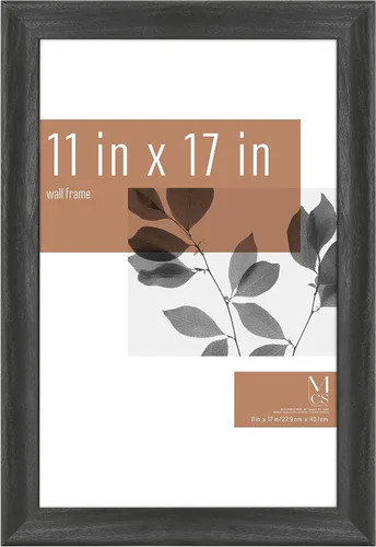 Vista 12 de MCS Studio Gallery Marco clásico para fotos de 8 x 8 pulgadas, imitación de veta de madera de color negro, colgar en horizontal o vertical, grande