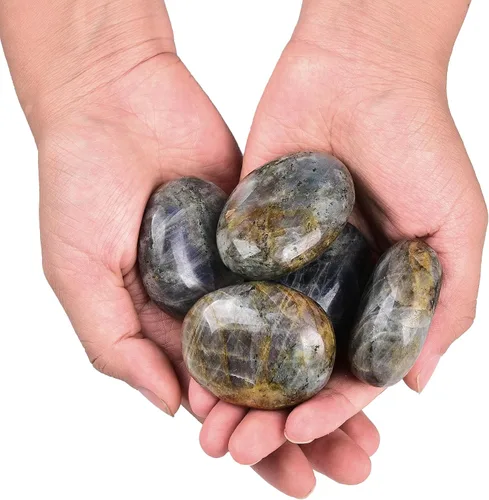Vista 8 de AMOYSTONE 2 piedras de apatita preocupación natural de bolsillo de palma de cristal curativo cuarzo reiki para terapia de ansiedad 2-3 pulgadas